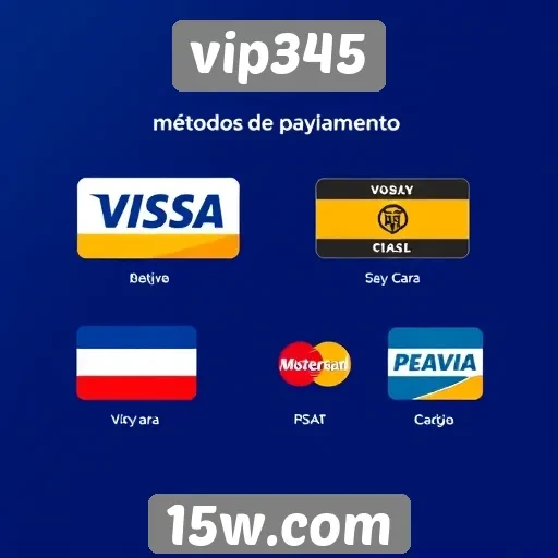 Métodos de pagamento disponíveis no vip345